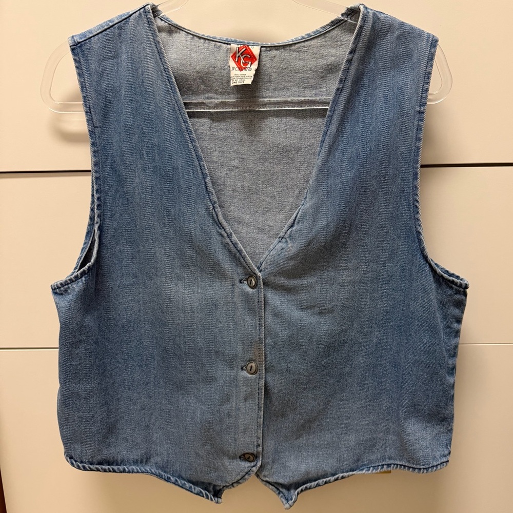 Kevin G Sportswear vintage denim vest